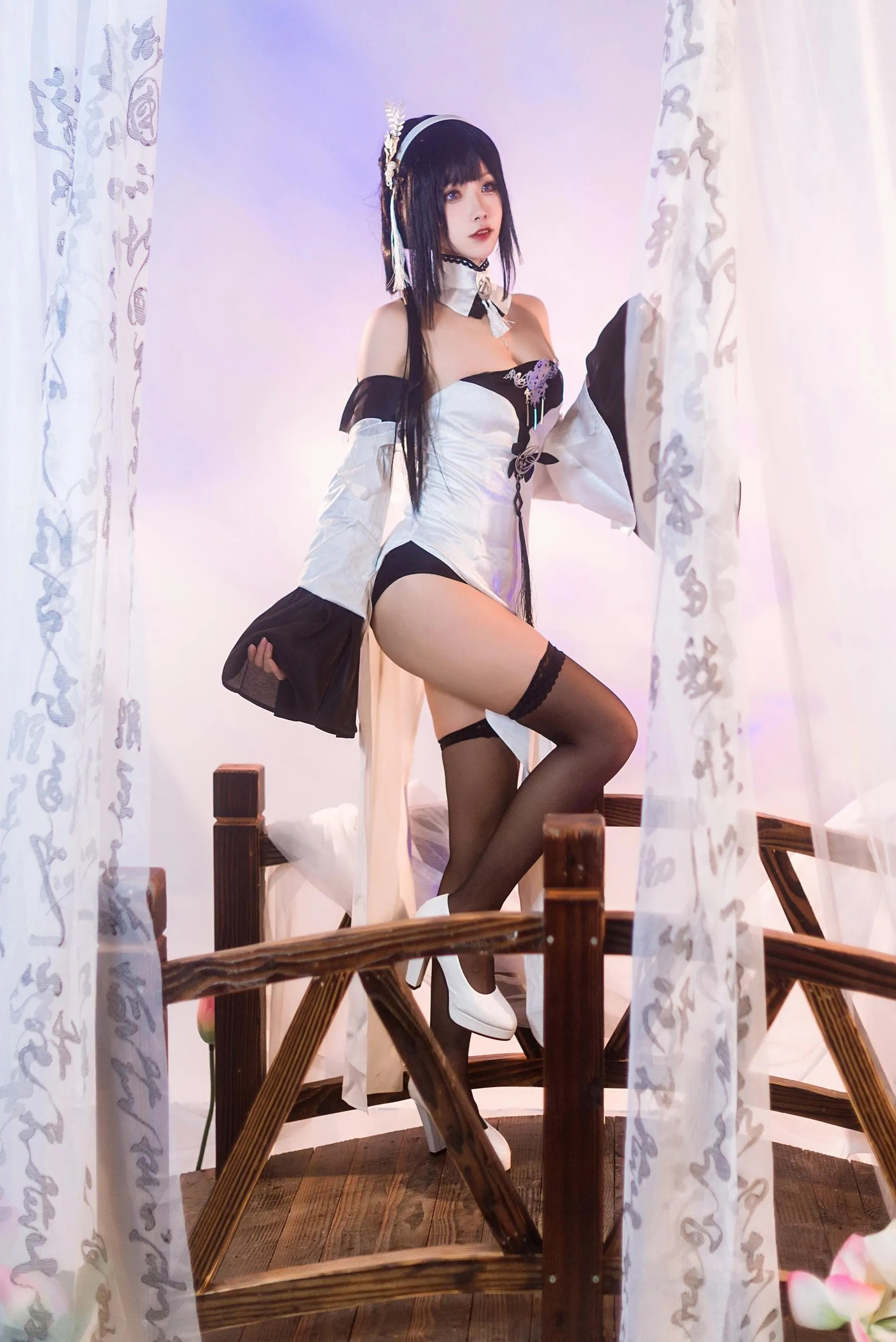 Momoko葵葵 – NO.31碧蓝航线镇海 奇奢花苑 [24P]插图8